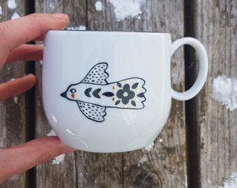 Tea & Coffee Cup | black bird