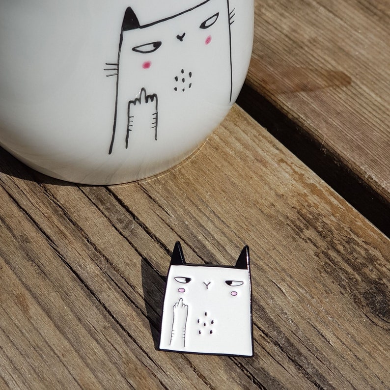 Tasse Thé & Café pins fuck cat image 1