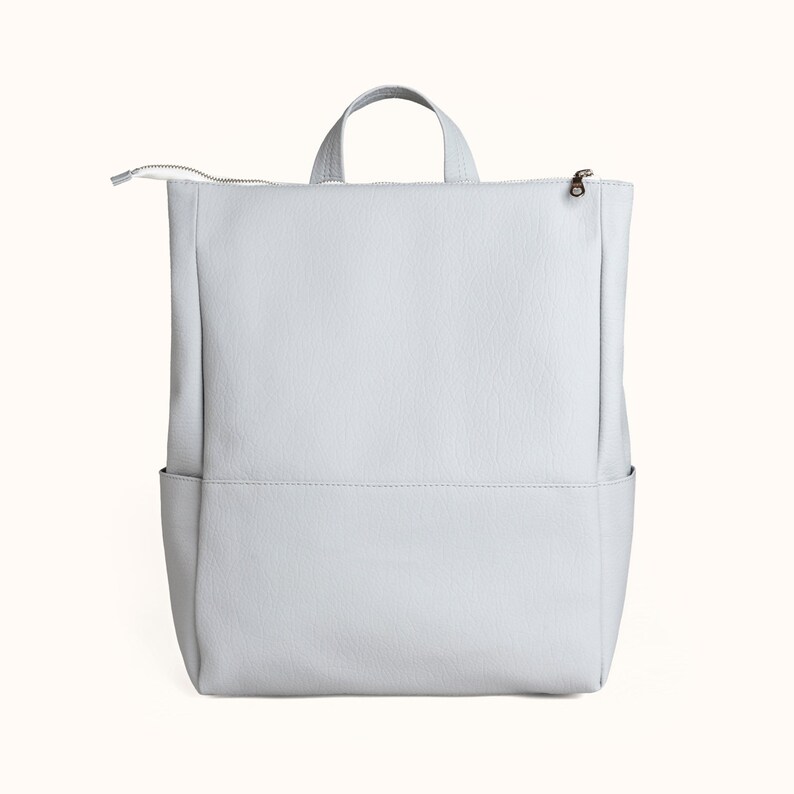 vegan leather backpack laptop