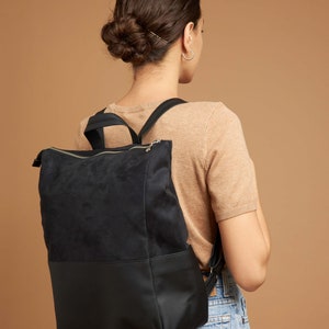 Vegan Backpack Women's Backpack Vegan Leather Backpack Vegan Bag Work Bag Minimal Backpack Vegan Backpack For Women Laptop Bag image 5