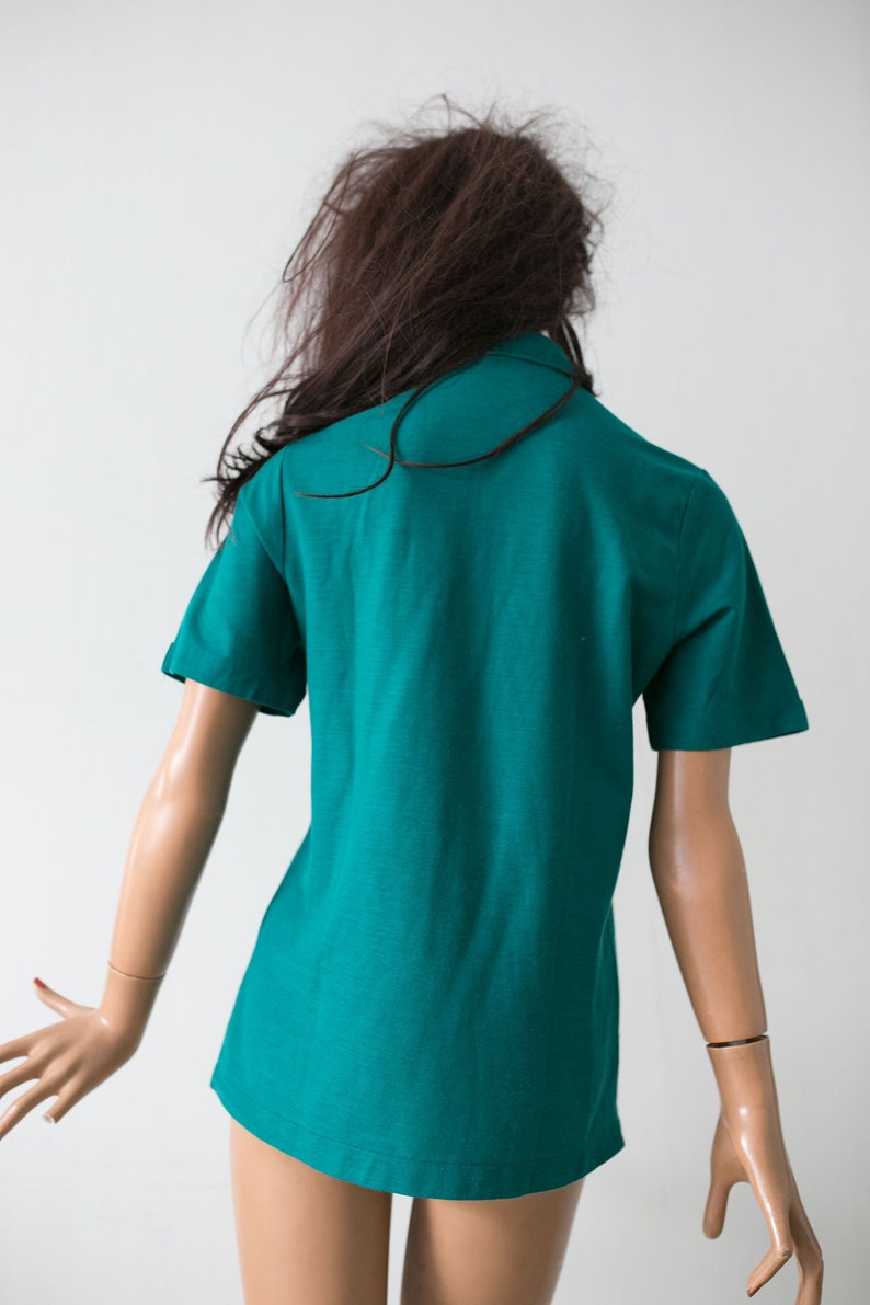 Polo Shirt Womens 90s green Hip Hop Clothing Aesthetic Top | Etsy