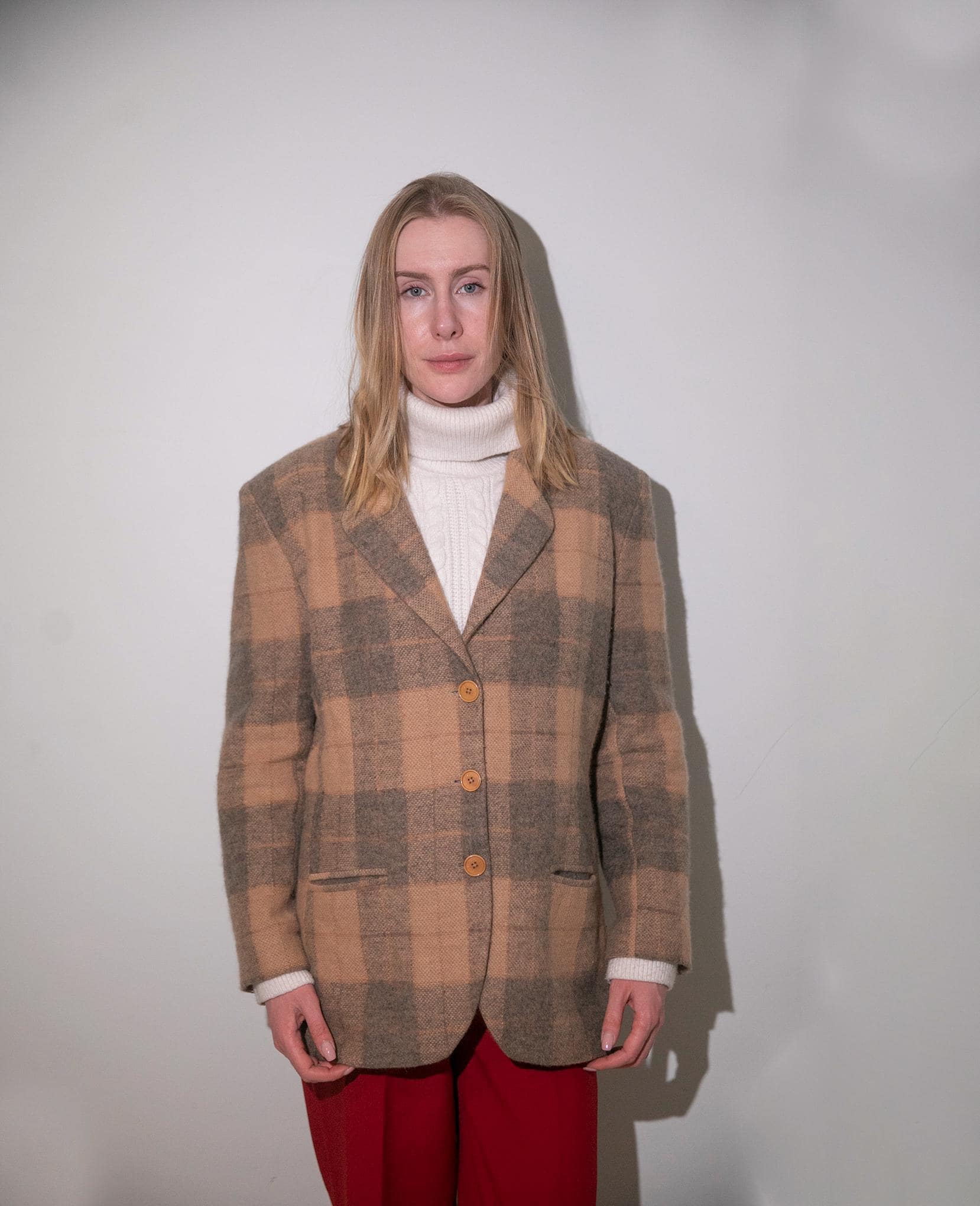 Blazer Femme Vintage Créateur Italien Genny - Taille S-M - Coupe Carrière Beige - Très Bon état