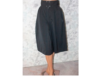 90s Wool Blend Culottes: High Waist Wide Leg Palazzo Pants small