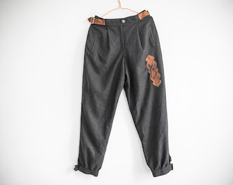 Vintage Herren Schurwollhose Oktoberfest Folk Hose Kleine Größe