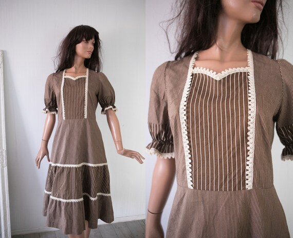 Chixpuku Finland vintage 70s vintage brown beige