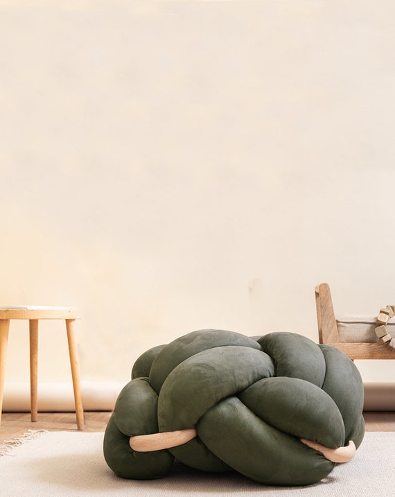 Suede pouf cheap