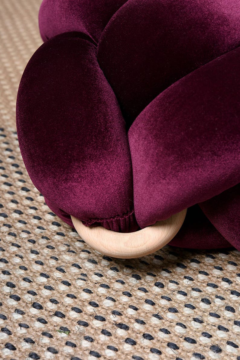 Large Velvet Knot Floor Cushion in Deep Purple velvet Etsy