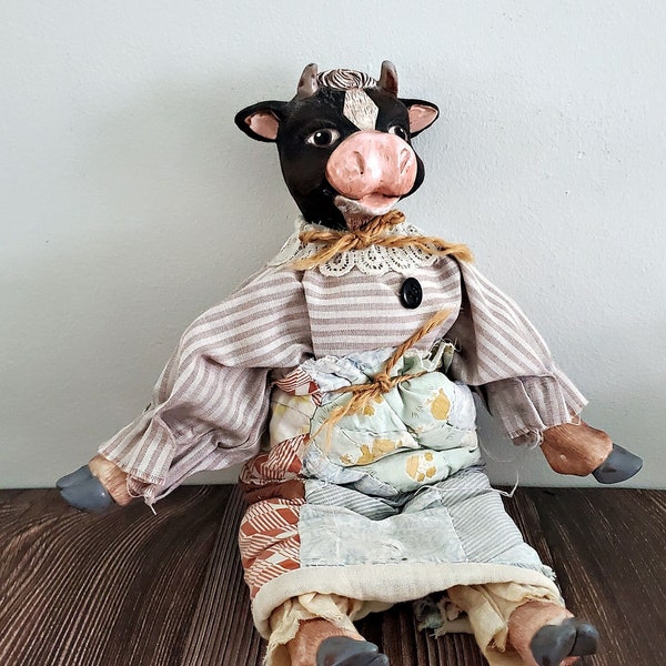 Stuffed Animal, Plushie, Cow Gifts, Rustic Home Decor, Farmhouse Decor