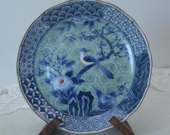 Vintage Andrea by Sadek Japanese Genshou Bird Bowl, Vintage Japanese Dish, Hand Painted Porcelain Dish, Japanese Decor