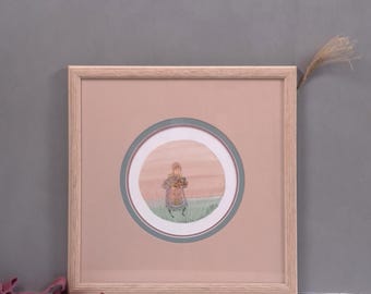 Vintage P Buckley Moss Kathy's Doll Signed Art Print, Limited Edition 394/1000 With COA, Americana Folk Art