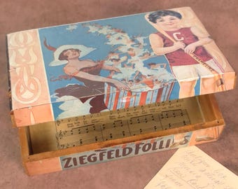 Vintage Alice Balterman Handmade Decoupage Box, Vintage Storage Box, Unique Gifts, Theatre Gifts, Maximalist Decor