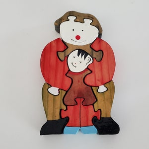 Vintage Wooden Puzzle, Educational Toy, Toddler Toys, Wood Sensory Toys, Natural Kids Toys, Vintage Wooden Toy