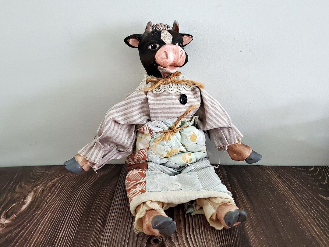 Rustic Plush Stuffed Animal, Plushie, Cow Gifts, Rustic Home Decor, Farmhouse Decor ...