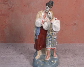 Soviet Ukrainian Porcelain Figurine May Night, Porcelain Anniversary Gift, Unique Wedding Gift For Couple, Made in USSR
