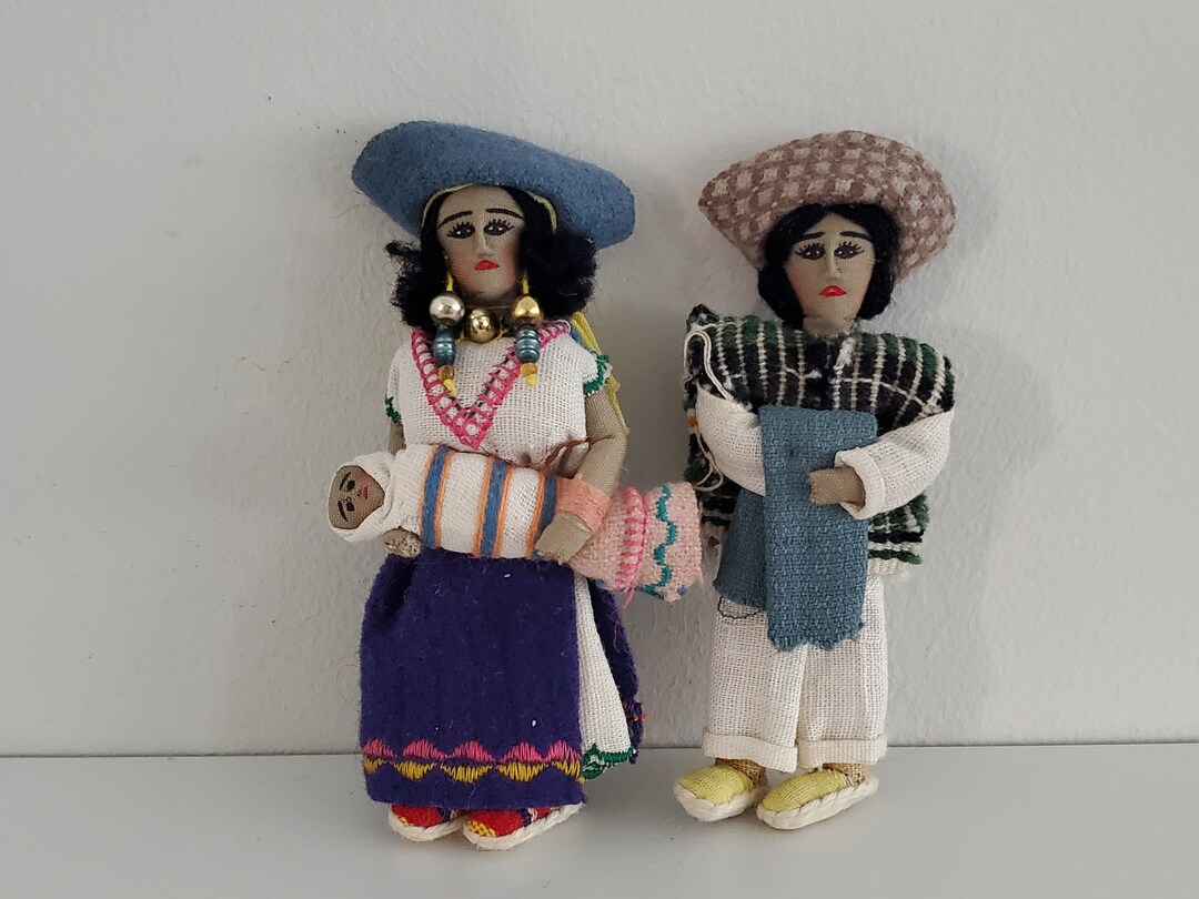 Guatemalan Cloth Dolls, Vintage Folk Art Dolls, Handmade Dolls ...