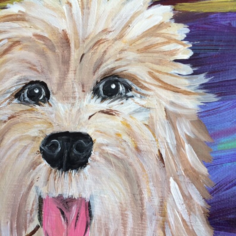 Labradoodle painting goldendoodle painting doodle dog gift | Etsy