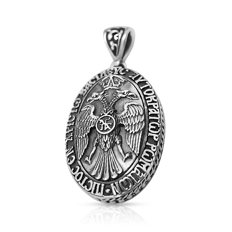 Double Headed Imperial Eagle Pendant Byzantine Paleologos Etsy