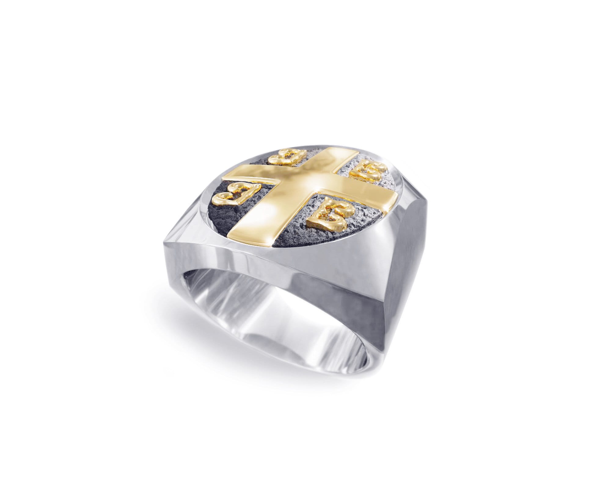 White Gold and Diamond Blason Ring