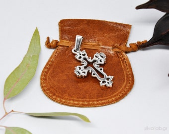 Dracula Cross, Sterling Silver Transylvanian Vampire Pendant