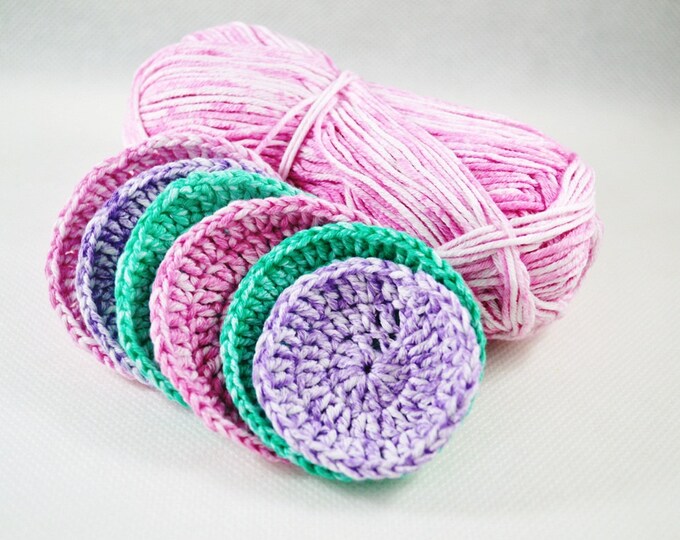 Facial scrubbies, cotton scrubbies, crochet scrubbies, face scrubbies, cotton facial pads, handmade scrubbies, scrub, bath accessories