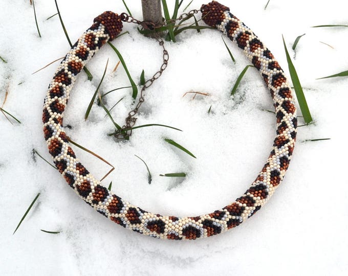 Leopard wilde necklace safari style Everyday Necklace leopard necklace snake skin jewelry snake skin necklace beads necklace Leopard jewelry