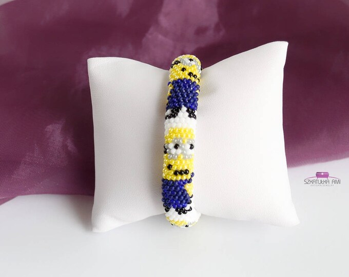 Minion bracelets seed beads bracelets for children bracelet size children minion handmade fairy minion pattern crochet beads boy gift