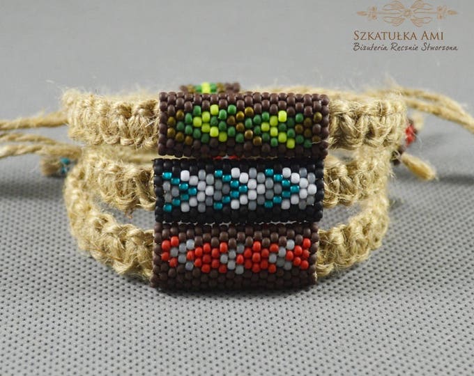 Teal hemp bracelet, guys bracelet, men bracelet, natural bracelet, hippie bracelet, men jewelry, macrame bracelet, bead bracelet, beaded