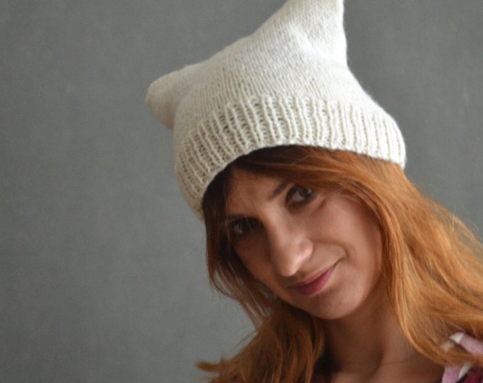 Creamy Cap Cat Hat Pussyhat Cream cat hat Unisex cat hat Cat hat Cream hat Custom pussyhat Creamy pussyhat Mens cat hatines hat