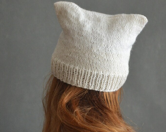 Creamy Cap Cat Hat Pussyhat Cream cat hat Unisex cat hat Cat hat Cream hat Custom pussyhat Creamy pussyhat Mens cat hatines hat