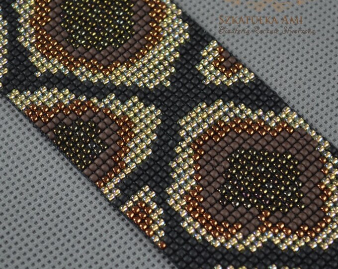 Photo reproduction, custom made bracelet, loom bracelets, wide bracelets, seed bead bracelet, skin snake, wide cuff bracelet, woven cuff