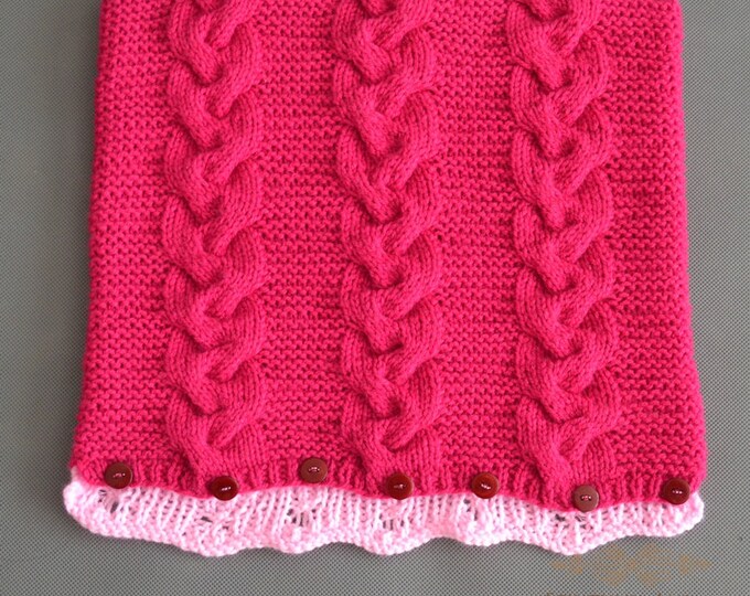 braids knitted pillow pink pillow buttons pillow case knitted pillow case baby pillow case nursery pink decor bed decor home decor handmade