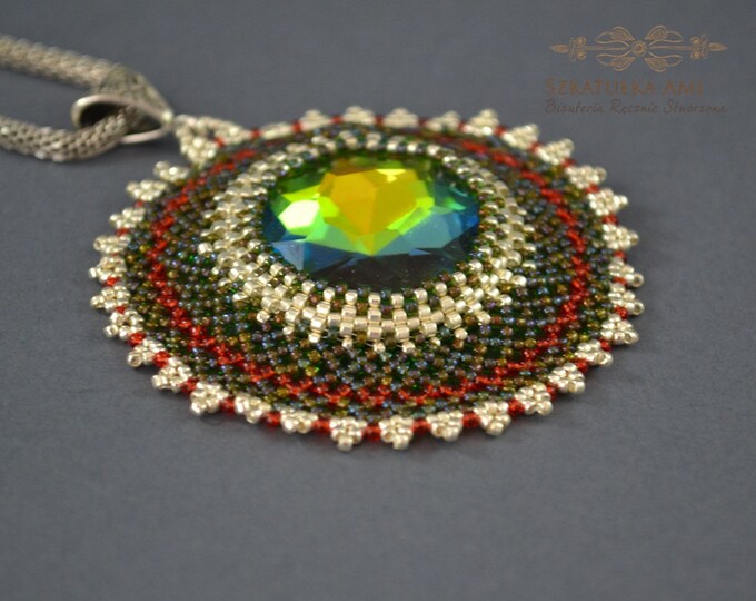 Colored necklace braided necklace crystal necklace colorful necklace big crystal red green silver chain snake round necklace Valentine Day