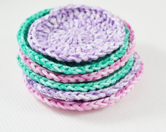 Facial scrubbies, cotton scrubbies, crochet scrubbies, face scrubbies, cotton facial pads, handmade scrubbies, scrub, bath accessories