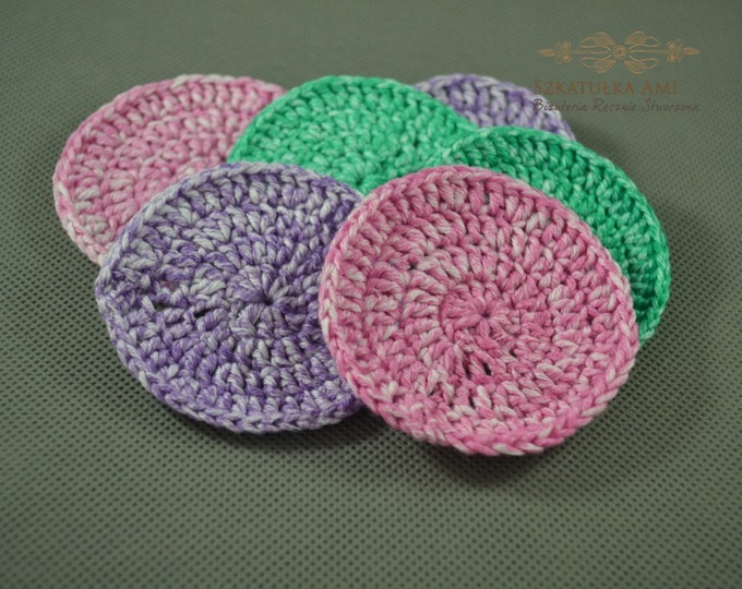 Facial scrubbies, cotton scrubbies, crochet scrubbies, face scrubbies, cotton facial pads, handmade scrubbies, scrub, bath accessories