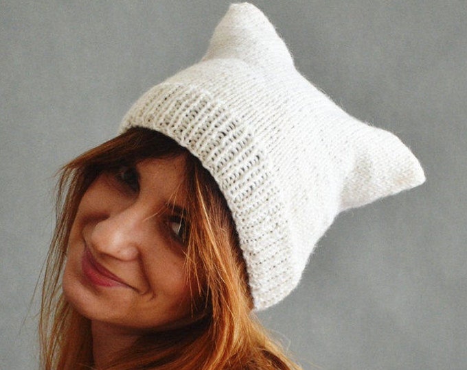 Creamy Cap Cat Hat Pussyhat Cream cat hat Unisex cat hat Cat hat Cream hat Custom pussyhat Creamy pussyhat Mens cat hatines hat