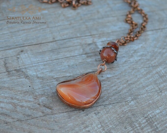 moss pendant, agate slice necklace, witch jewelry, hippy necklace, carnelian necklace, copper agate, orange bridesmaids, autumn necklace