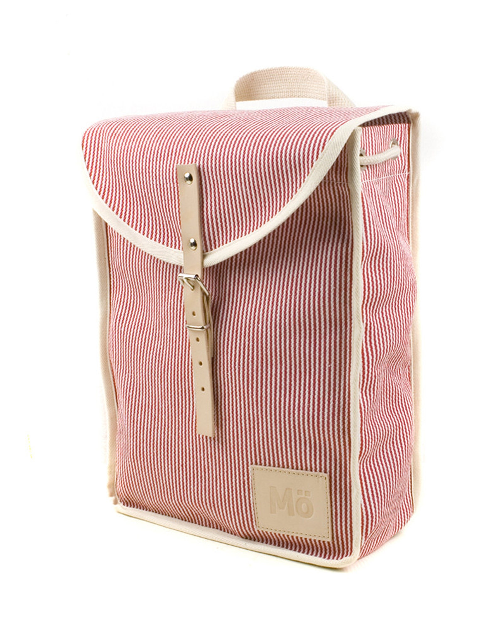 red stripe backpack