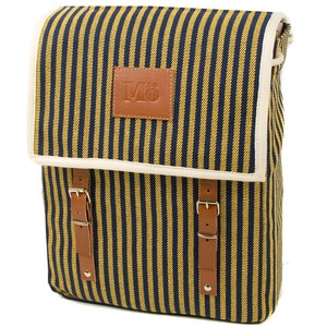 yellow canvas backpack
