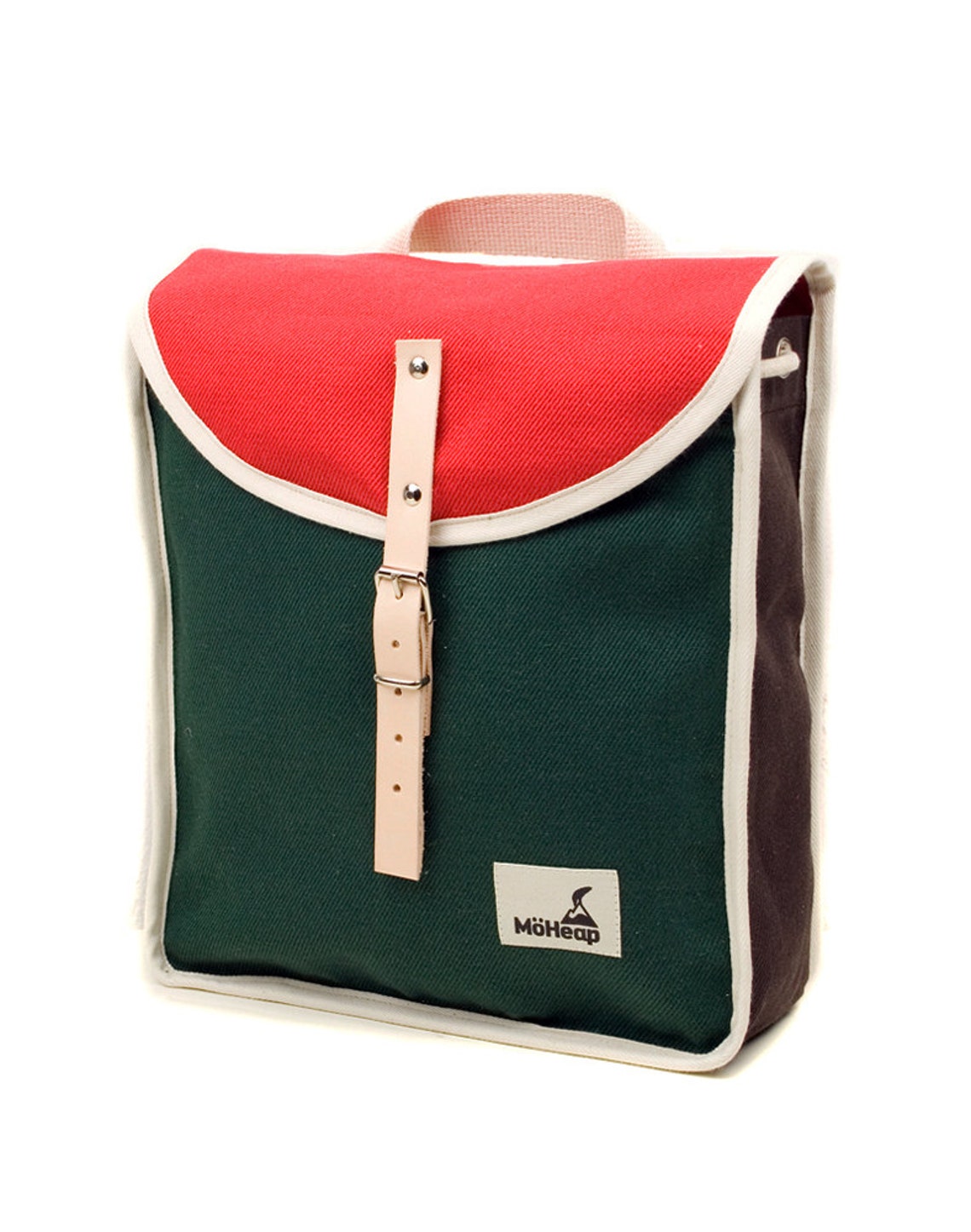 Toffee Trio Heap Backpack Retro Vintage Inspired Canvas and Etsy