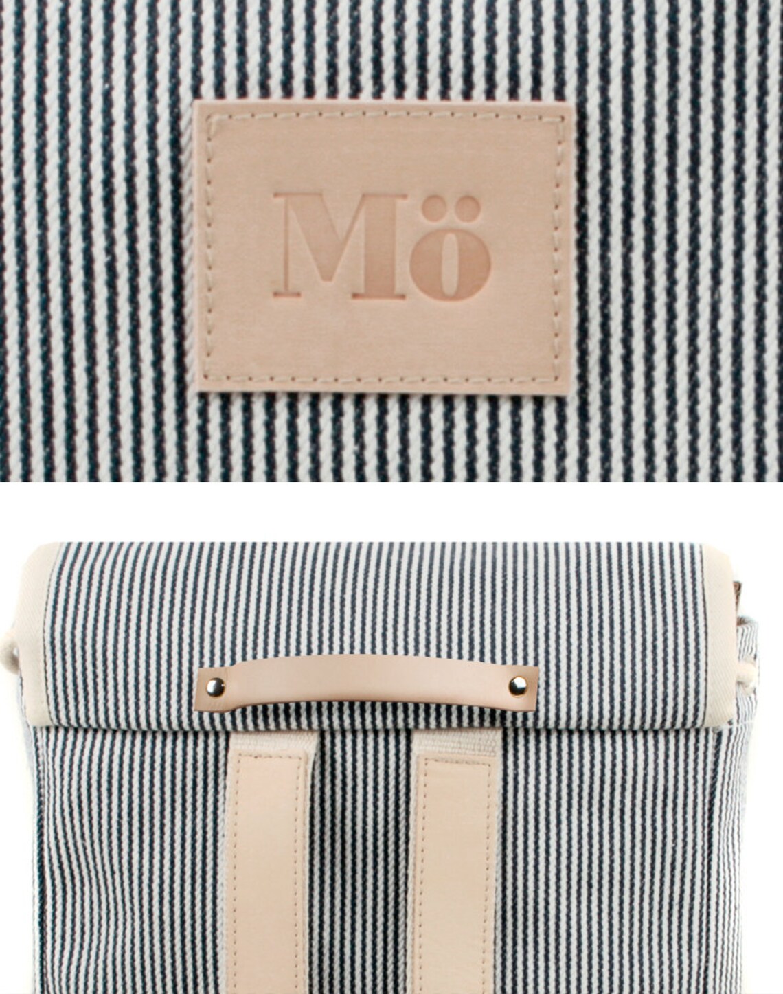 Blue Stripe Backpack Mediterranean White and Blue Stripes Etsy