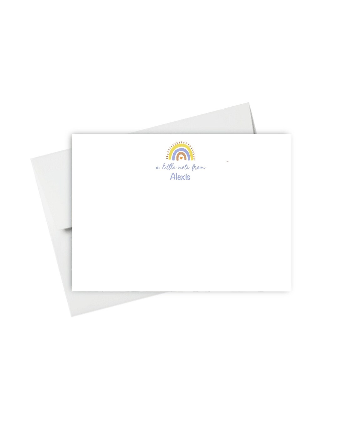 Kids Gift Rainbow Note Card Personalized Stationery With Envelopes - Etsy