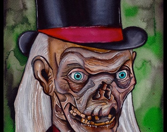 Crypt Keeper Original Art print/Tales from the crypt/Crypt keeper/Crypt Keeper art/Classic horror/Horror art/Art print