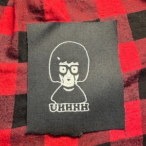 Goth Tina Belcher patch, tina belcher patch, goth patch, bobs burgers, tina belcher, cartoon network, adult swim, back patch, punk patch