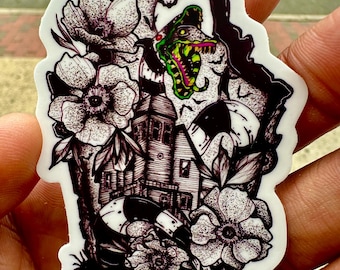 Pegatina del tipo escarabajo gusano de arena