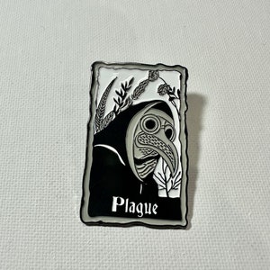 Plague doctor pin/Plague pin/Horror pin/Tarot pin/Tarot card/Black magick/Black magic/Witch pin/Witchcraft/Wiccan pin/Witchy Woman/Goth pin