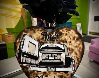 Just Buried Hearse Heart Illustration