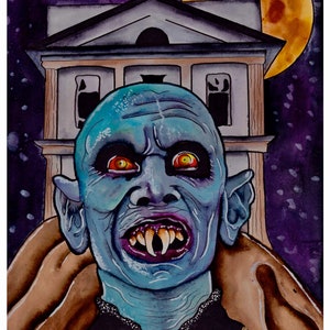 Mr Barlow original art print, Salems lot art, vampire art, Stephen King, Stephen King art, horror art, halloween, horror movies, art print
