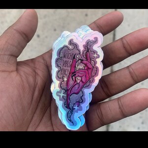 Holografische Witchy Vibes Only Sticker/Wiccan sticker/Hekserij sticker/holografisch/Witchy vrouw/Pagan sticker/zwarte magie sticker/donkere kunst