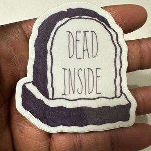 Adesivo lapide morto all'interno-Adesivo lapide-Adesivo personalizzato-Adesivo morte-Adesivo orrore-orrore
