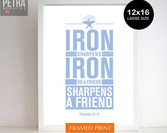 Bible Verse Print, Friendship Print | Friendship Gift | Gifts for Friends . Iron sharpens Iron Proverbs 27:17